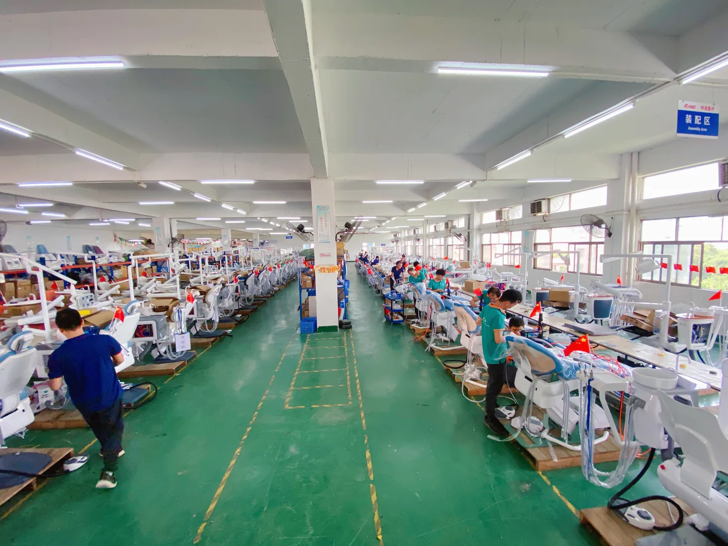 KASO dental unit assembly workshop